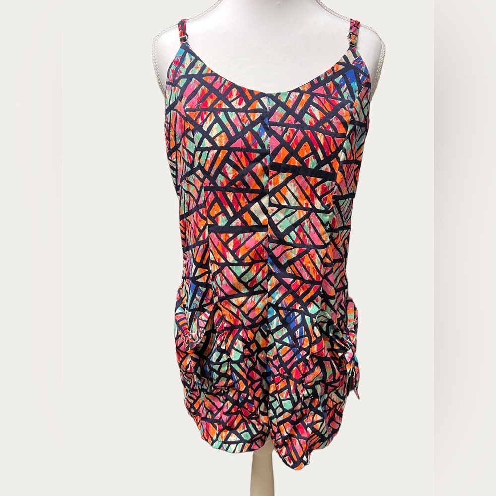 Love Riche Multicolor Abstract Romper Size S‎